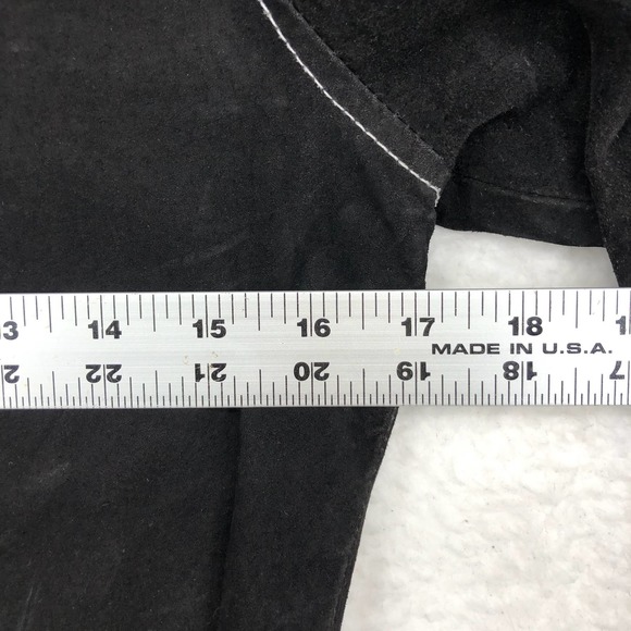 Zutopia Womens M Black Suede Jacket Button Up Tailored Long Sleeve Lined Pockets - Picture 3 of 6
